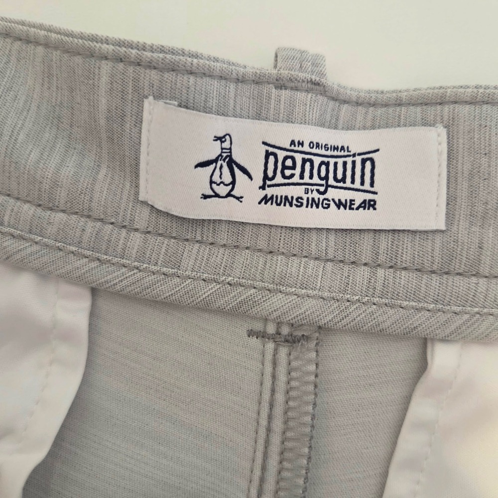 Original Penguin Men Slim Fit Stretch Golf Shorts Grey 8 Inch Inseam Size 30 NWT - Picture 6 of 12